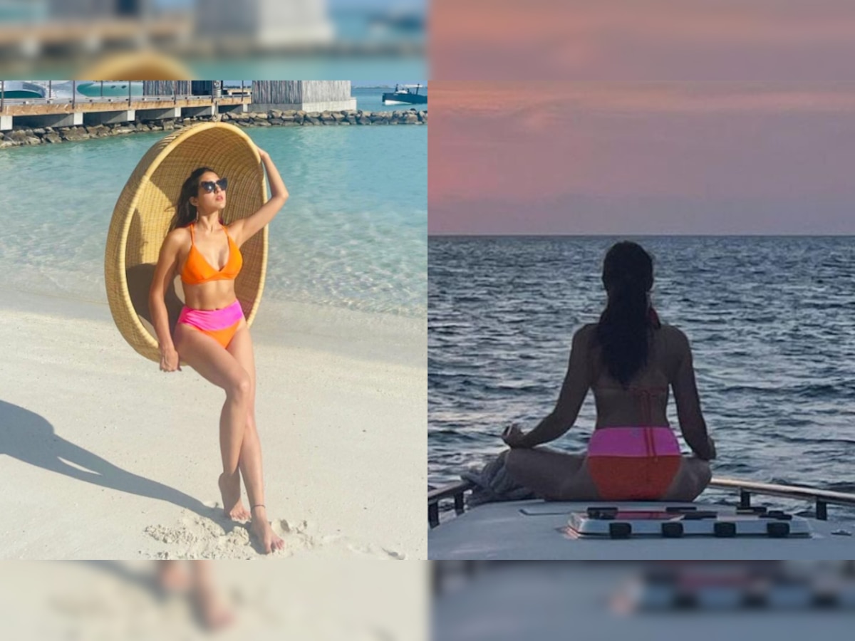  Sara Ali Khan sets internet ablaze in bold pics wearing sexy orange bikini