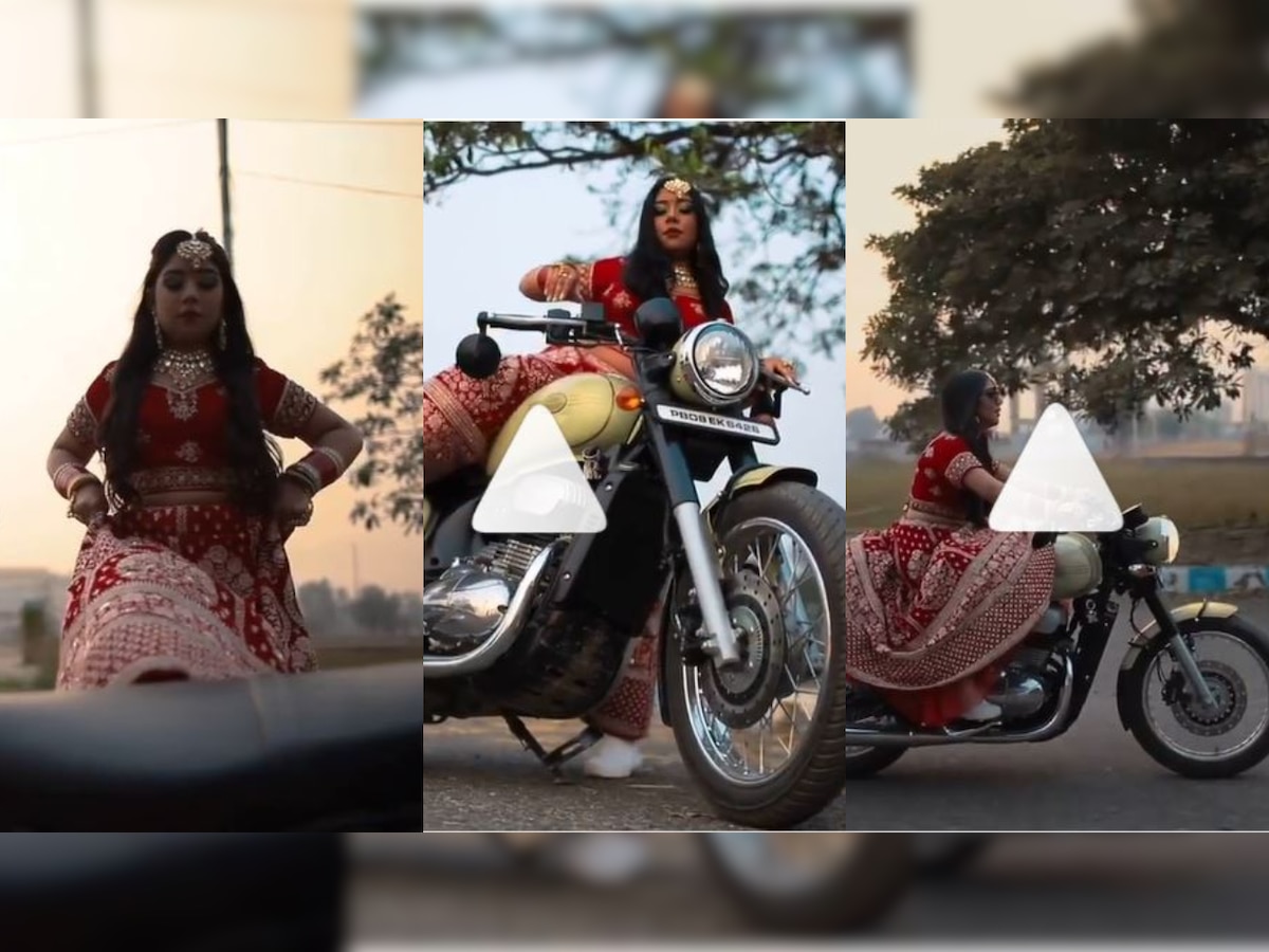 Rockstar bride rides bike to 'lift groom', WATCH viral video