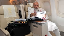 ‘A long flight also means opportunities...’: PM Modi shares inside pic of Air India One en route to US