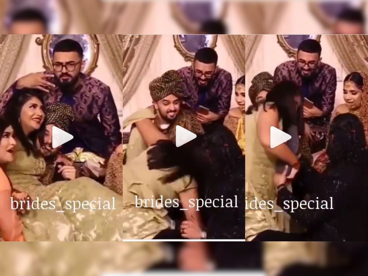 Saali ka naughty andaz! Sister-in-law sits on groom's lap in front of bride - WATCH viral video