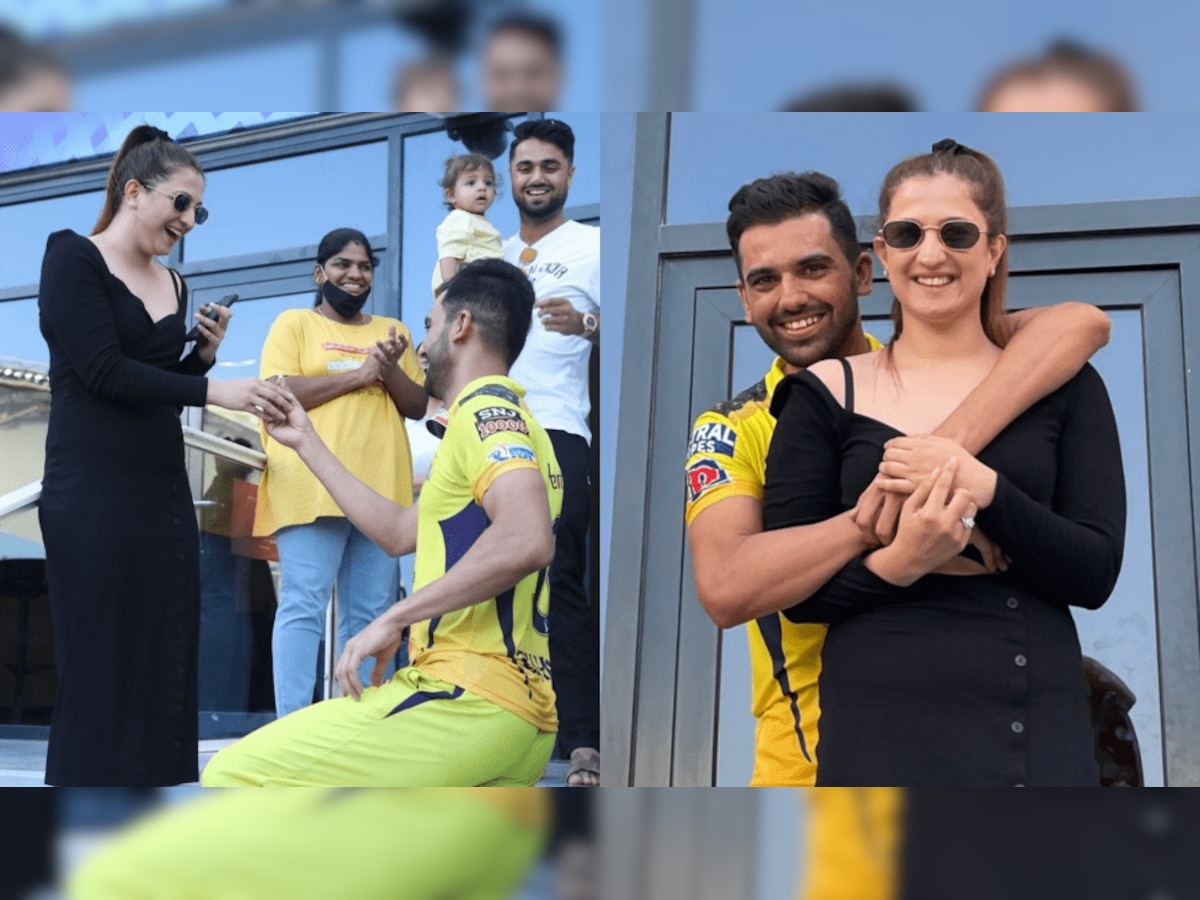 Watch: 'It's a yes' for Deepak Chahar as he proposes to his girlfriend after CSK vs PBKS match