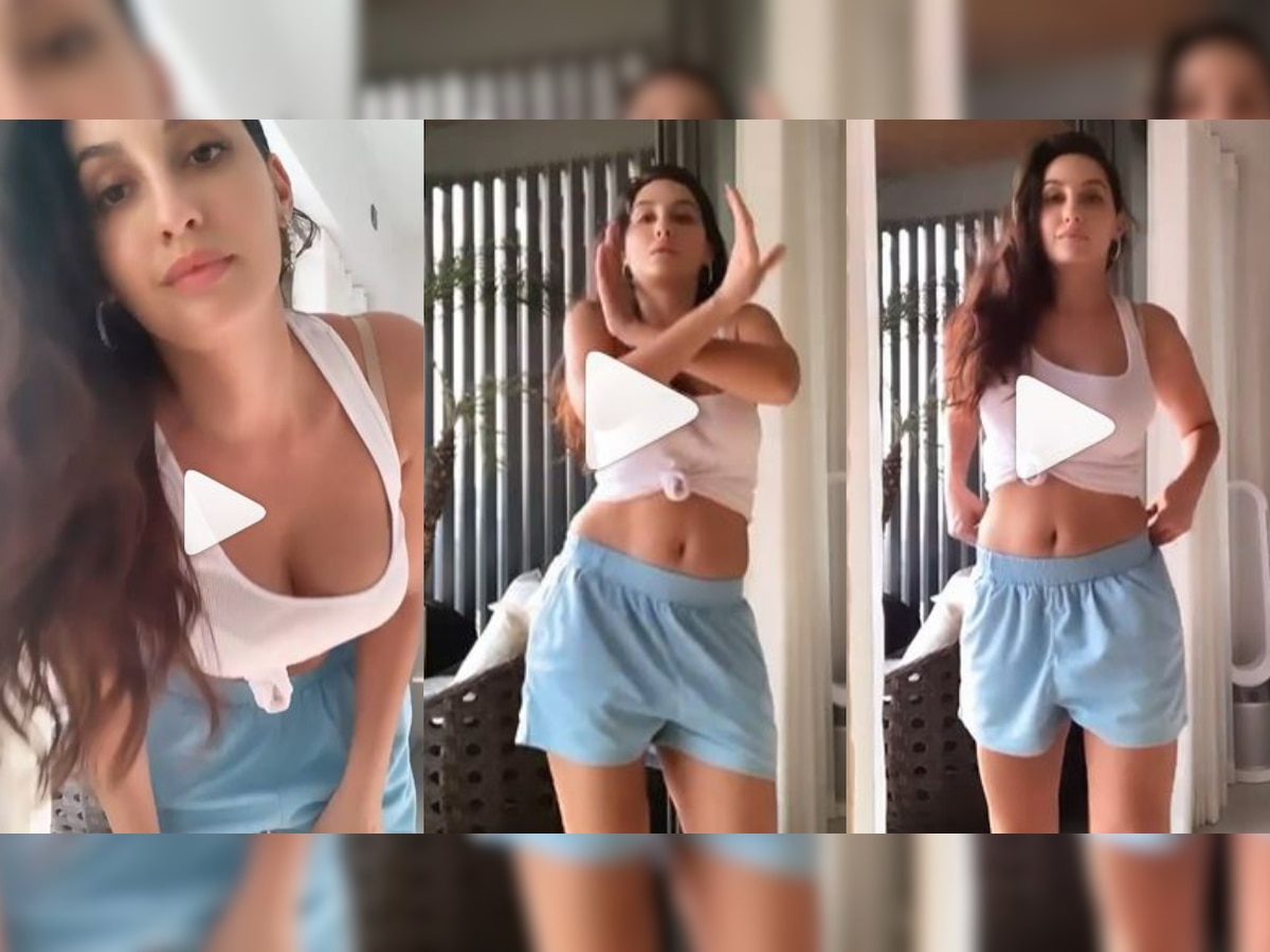 Nora Fatehi Hot Xxx - Nora Fatehi shows off sexy belly dancing moves in crop top, hot pants -  WATCH viral video