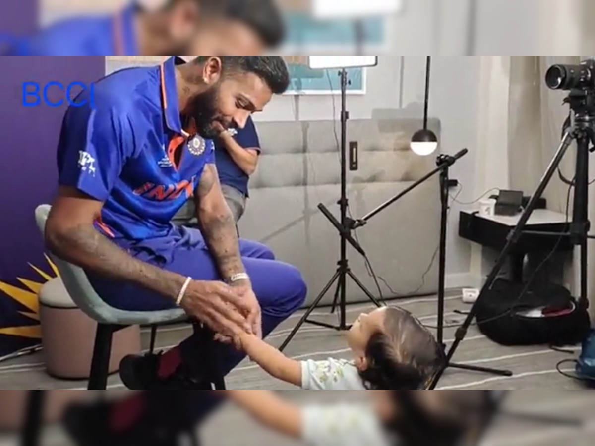 ICC T20 World Cup: Hardik Pandya's surprise visitor steals netizens' heart, video goes VIRAL