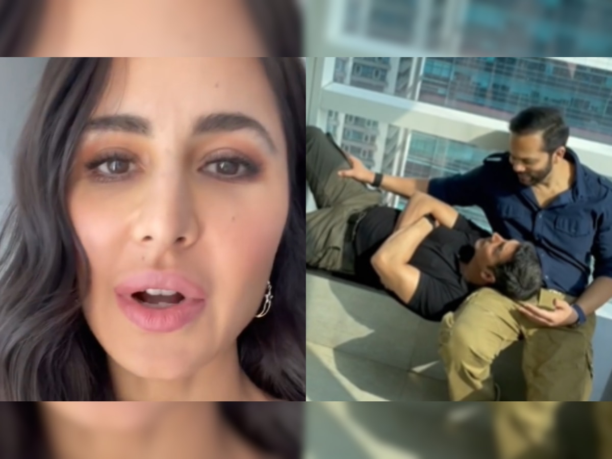WATCH: Katrina Kaif captures Akshay Kumar laying on Rohit Shetty’s lap, director says ‘don’t record this’