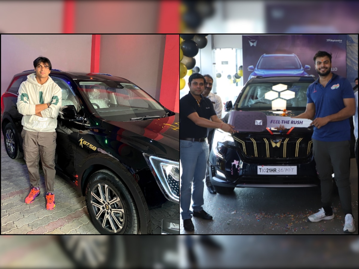 Anand Mahindra gifts personalised XUV700 to 'golden boys' Neeraj Chopra and Sumit Antil - pics go VIRAL