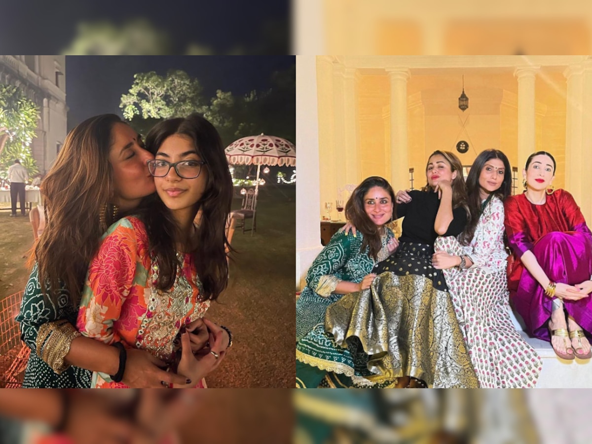 Kareena Kapoor Khan kisses 'baby girl' Samaira, drops pic with Karisma Kapoor, Amrita Arora from Diwali bash