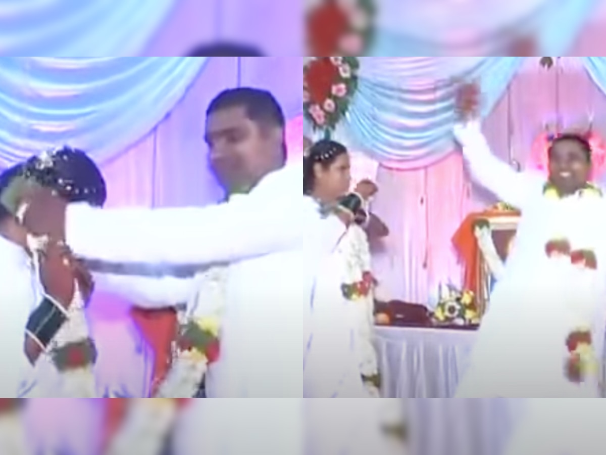 'Out of control' Dulha! Groom shocks bride by doing THIS at 'jaimala' ceremony - WATCH viral video