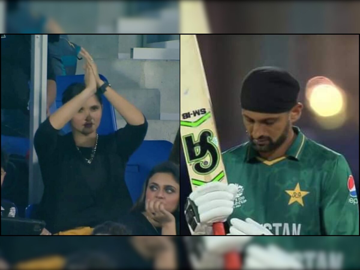 WATCH: Sania Mirza cheers in stands as husband Shoaib Malik hits quickfire T20 World Cup fifty