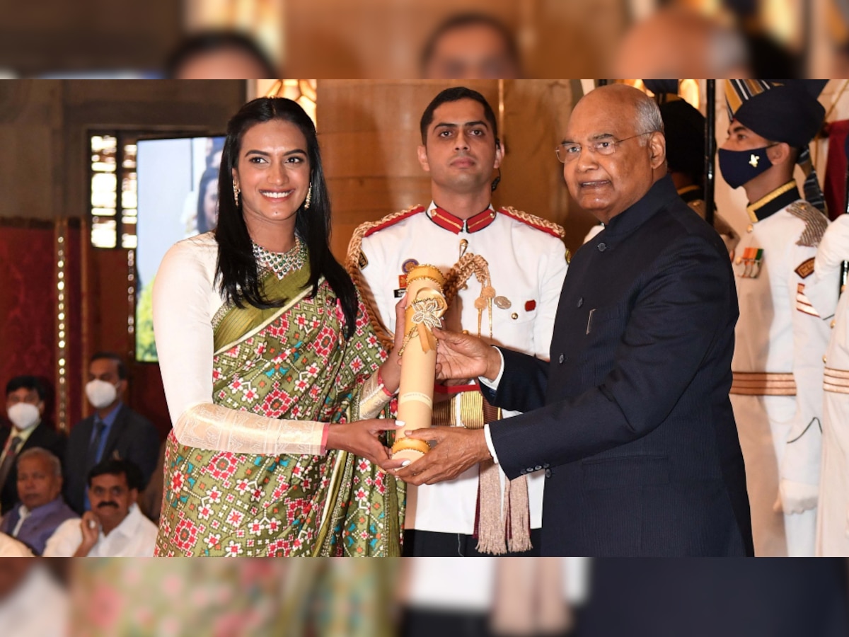 Olympic medallist PV Sindhu receives Padma Bhushan, says 'awards give us lot of encouragement, motivation'