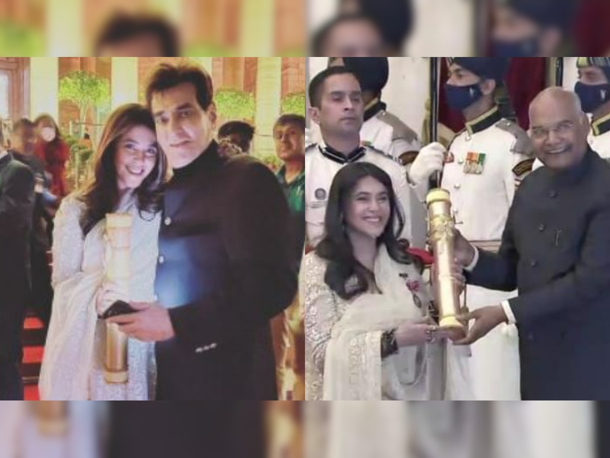 'It's a surreal moment': Ekta Kapoor poses with dad Jeetendra, shares excitement on receiving Padma Shri