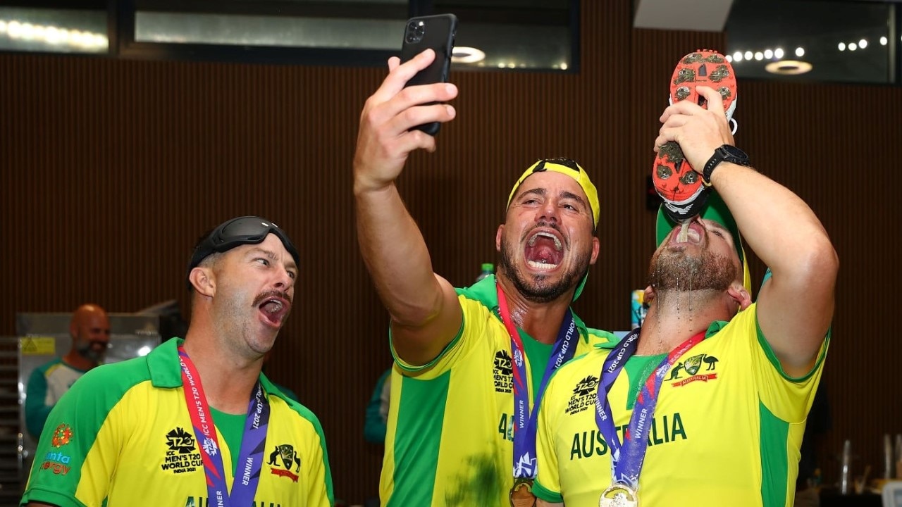 Watch Australian players drink from shoe to celebrate T20 World Cup win, video goes viral