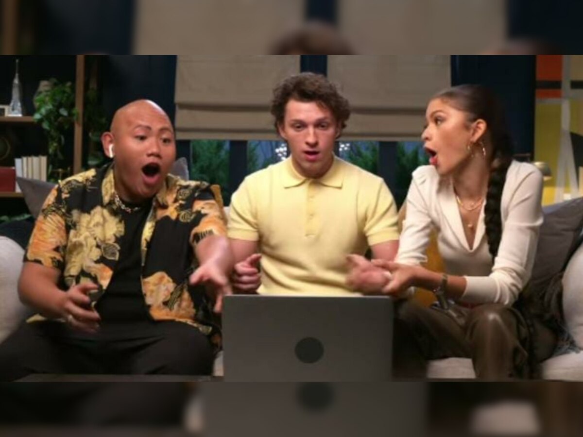 ‘Spider-Man No Way Home’: Tom Holland drops video of Zendaya, Jacob Batalon reacting to the trailer- WATCH