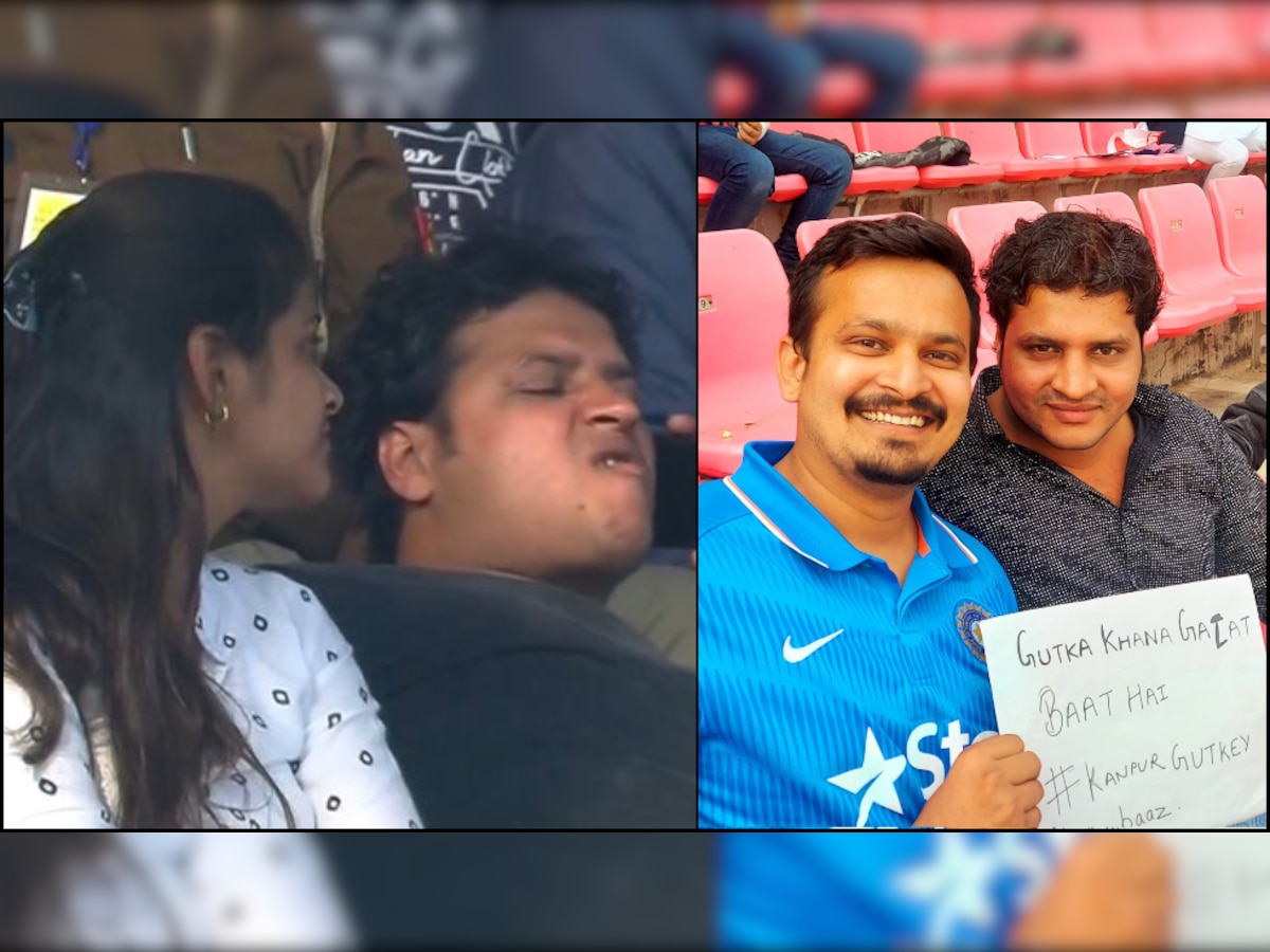 'Gutka khana galat baat hai': Cricket fan from Kanpur Test displays poster after going VIRAL