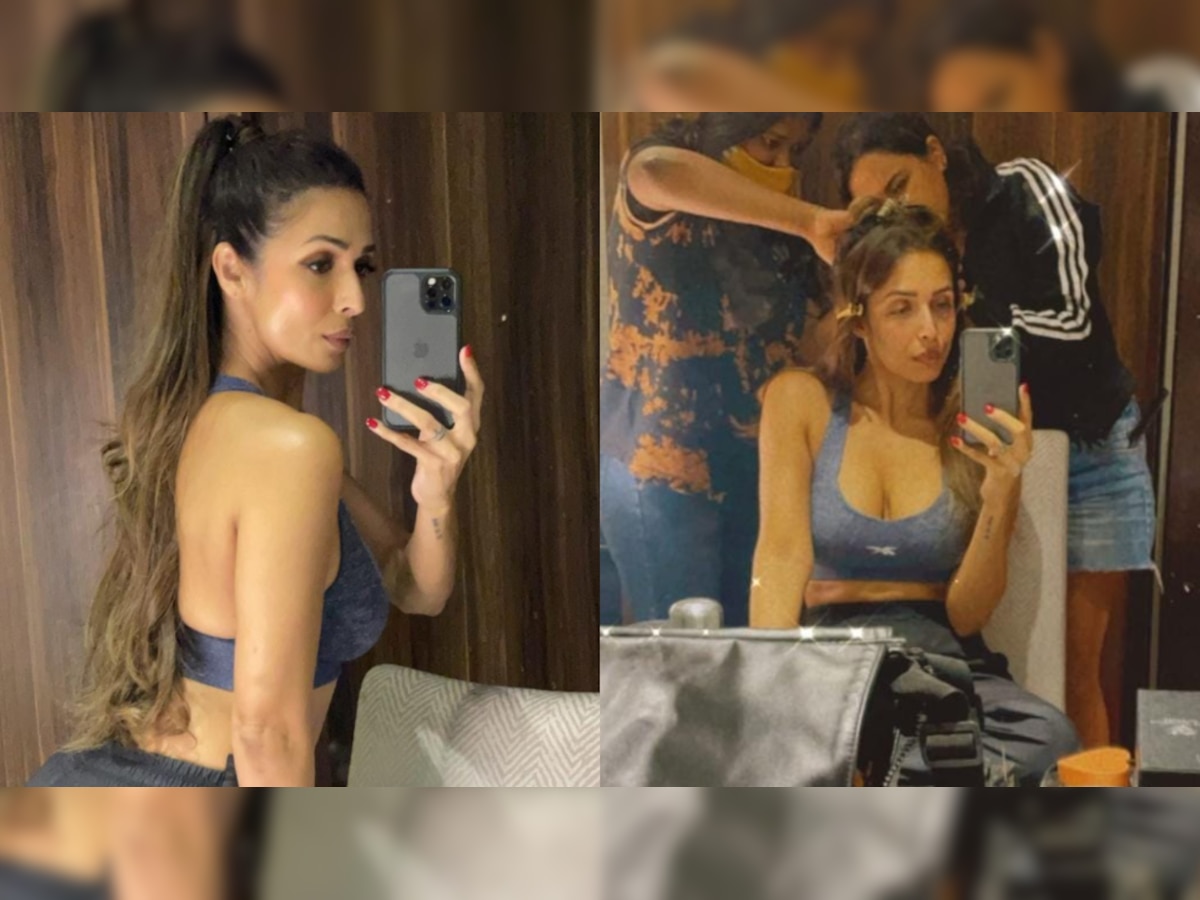 Malaika Arora flaunts her insanely hot body in sports bra and track pants,  drops stunning pics