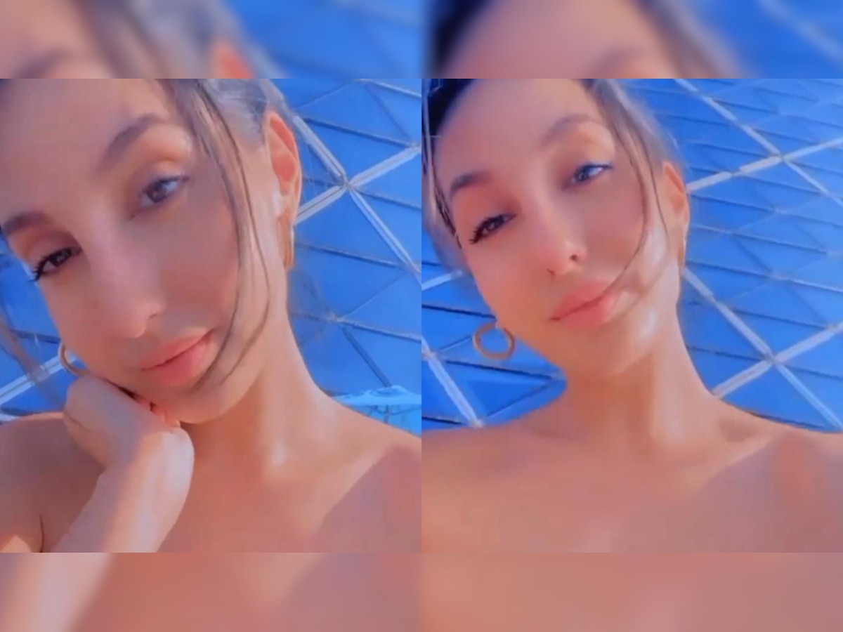 Nora Fatehi raises temperature in blue bikini top, video goes VIRAL