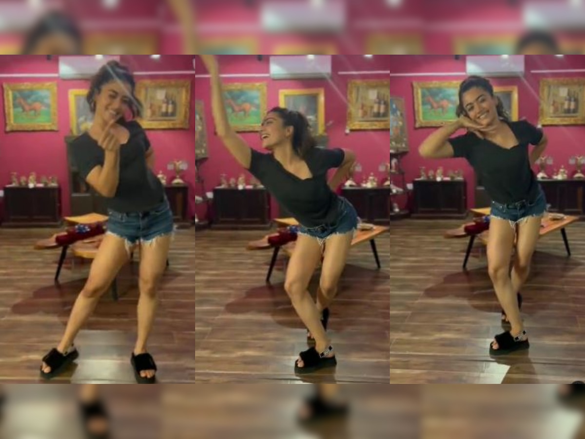 Ahead of 'Pushpa' release, Rashmika Mandanna dances to 'Saami Saami' in hot pants - WATCH