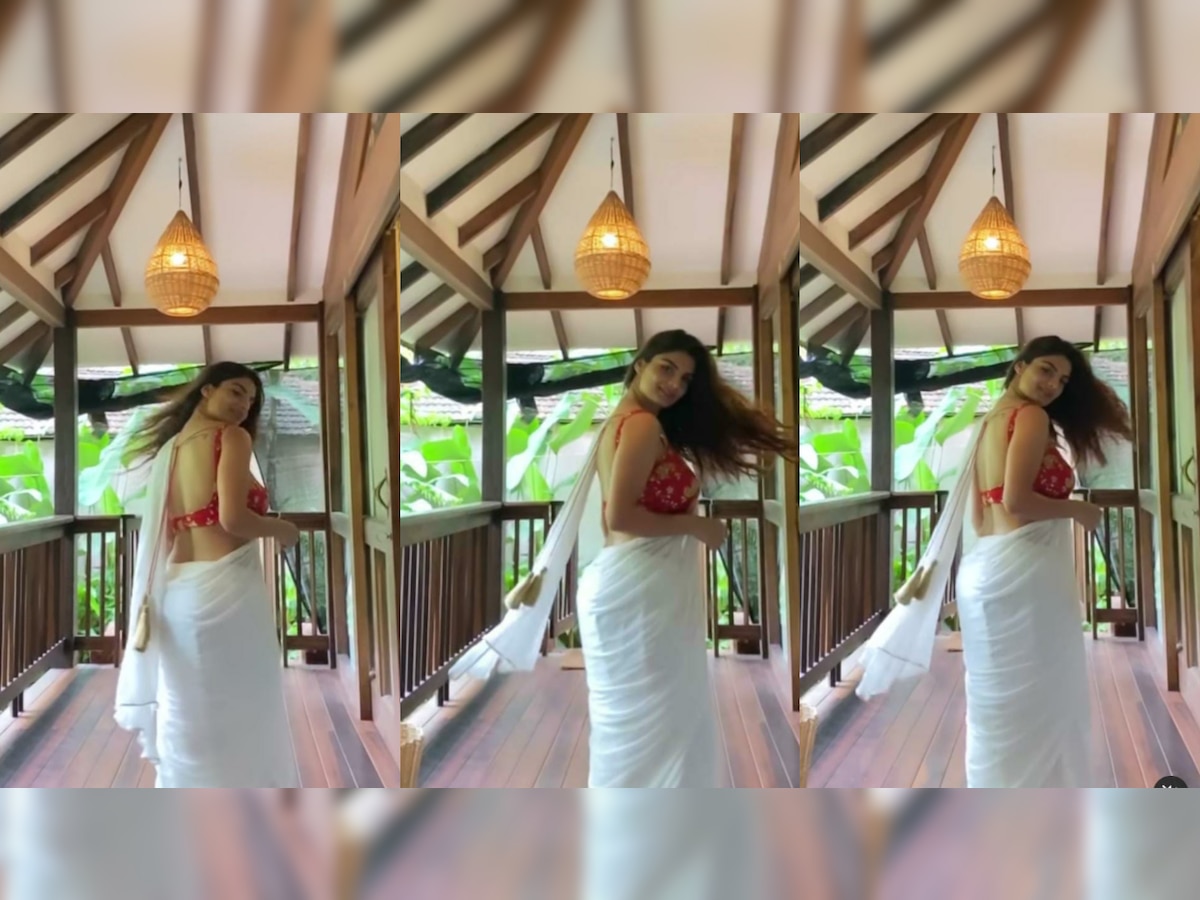 Anveshi Jain drops glamourous video in saree, fans are all hearts-Watch