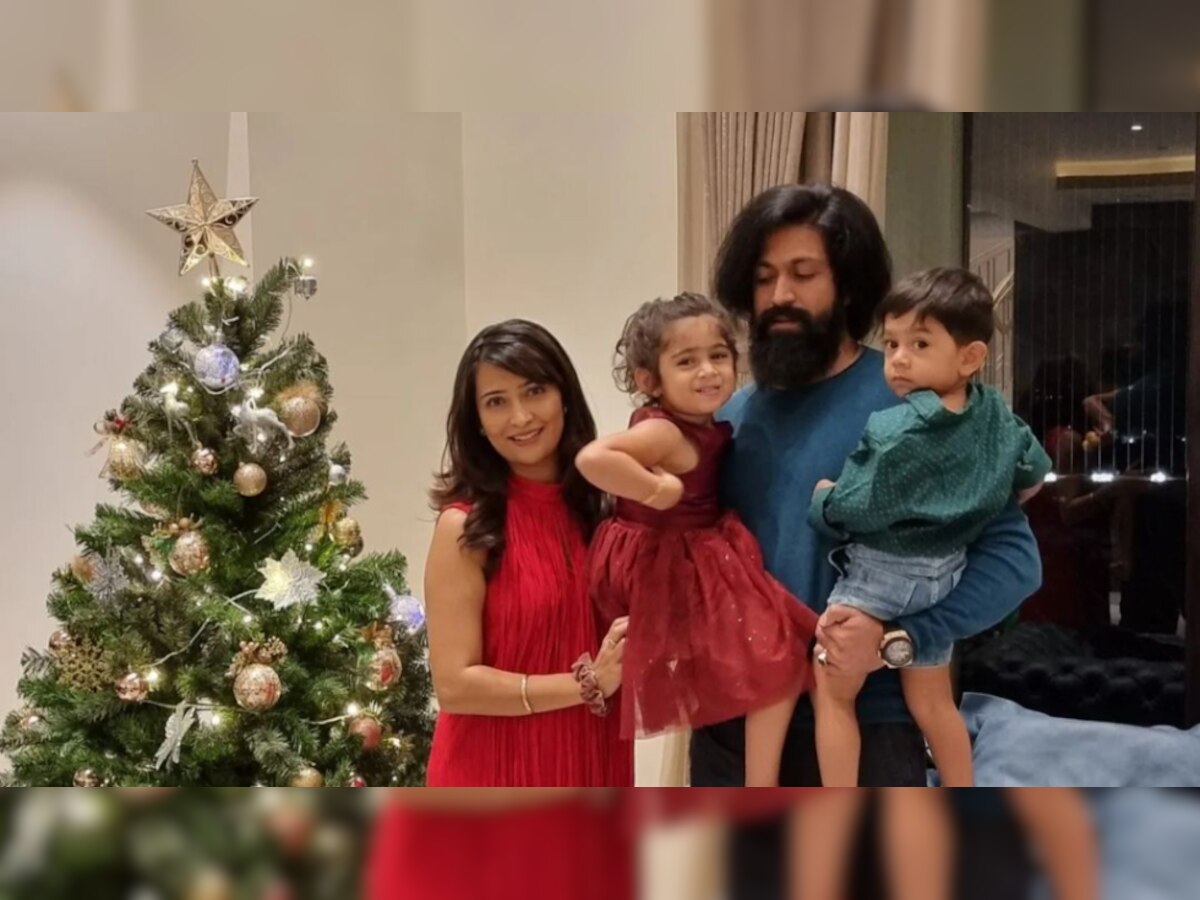 ‘KGF’ star Yash, wife Radhika Pandit celebrate Christmas with their kids -Check out adorable photos