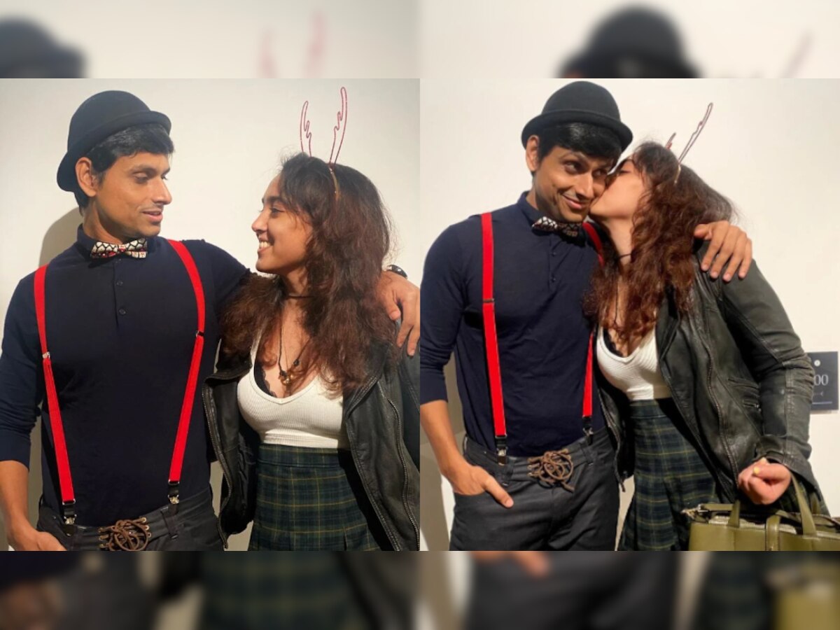 Viral Pics! Aamir Khan’s daughter Ira kisses beau Nupur Shikhare at Christmas party