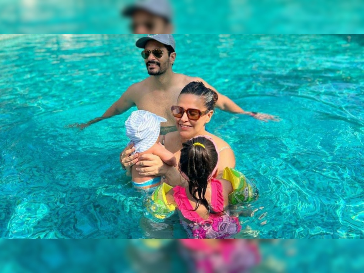 Neha Dhupia-Angad Bedi reveal baby boy’s name, share pics with him