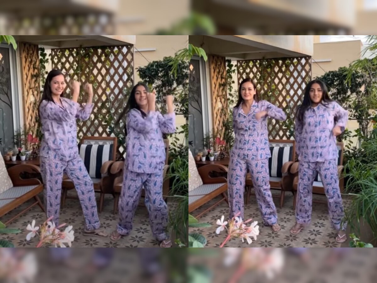 Dia Mirza dances with stepdaughter Samaira in matching outfits – Watch VIRAL video