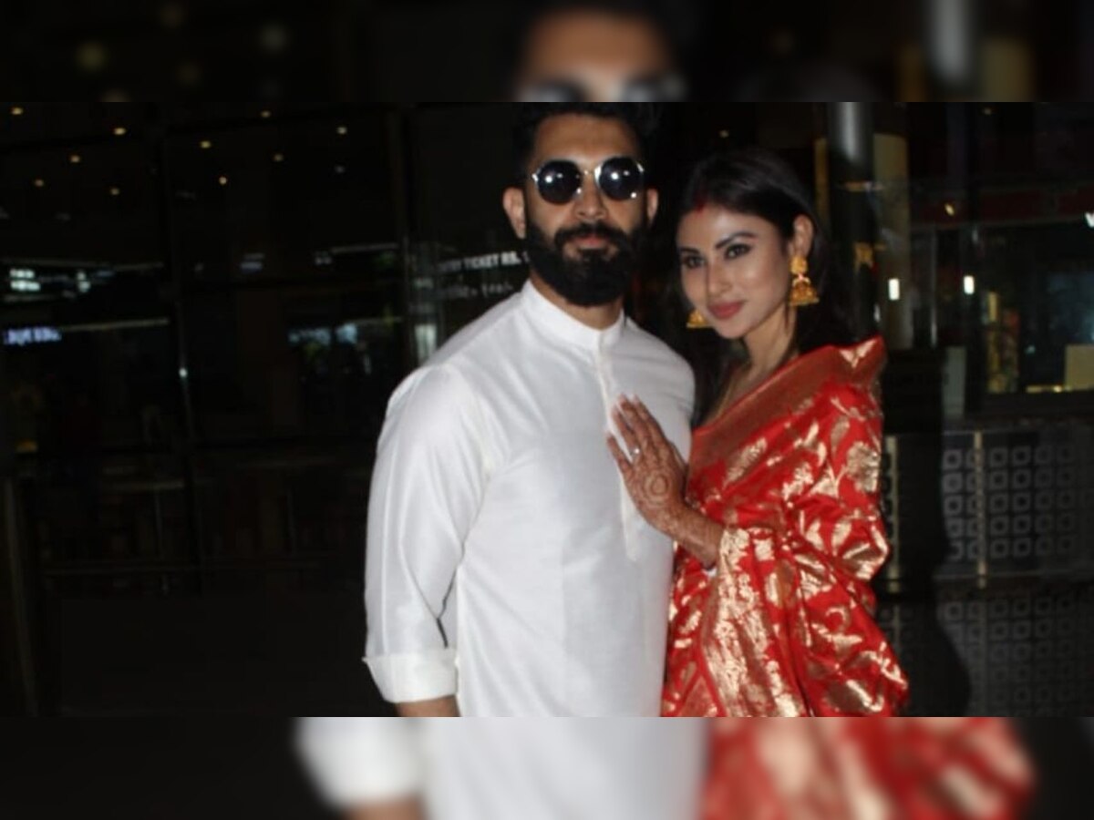 WATCH: Mouni Roy's first appearance with husband Suraj Nambiar post wedding wins internet