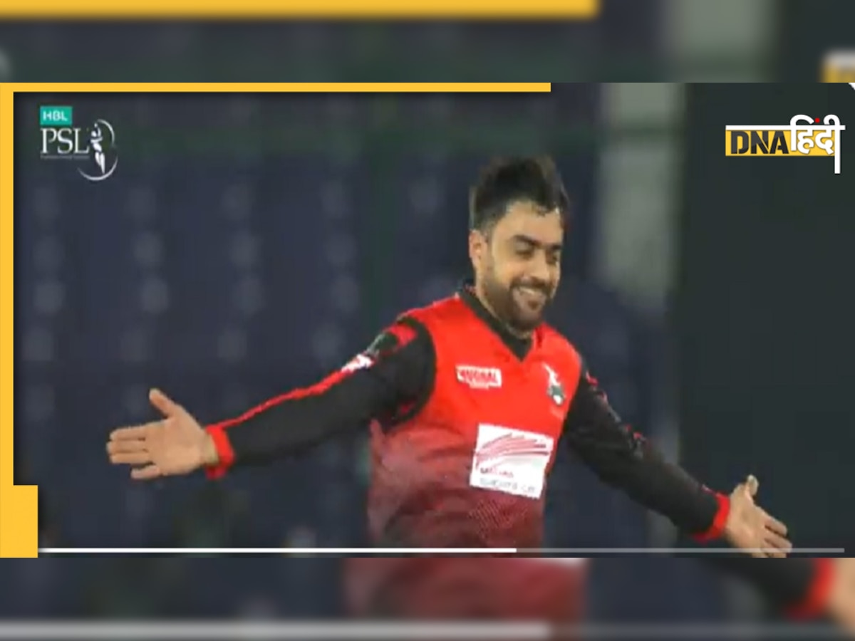 PSL: Rashid Khan की गेंद पर चकमा खा गए Babar Azam, देखें Video