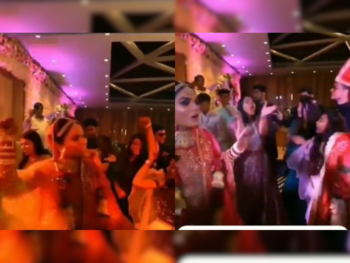 Dulha-dulhan ka dhaansu dance! Bride-groom shake a leg on 'O Saki Saki' - WATCH Viral video