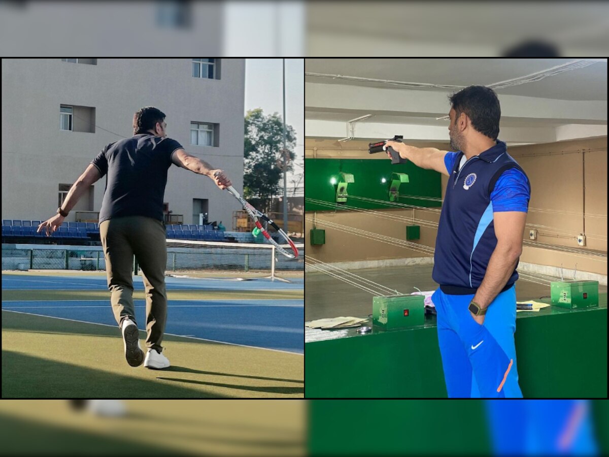 IPL 2022: From Tennis to shooting, CSK 'Thala' MS Dhoni passes time ahead of mega auction - WATCH