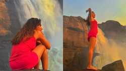 Samantha Ruth Prabhu sizzles in pink swimwear at Athirappilly Falls, photos go VIRAL