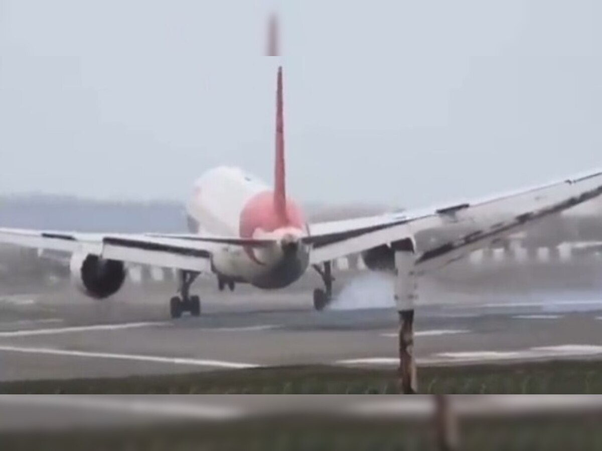 ‘Very skilled Indian pilot’: Video of Air India plane’s amazing landing amid storm at London Airport goes viral - WATCH