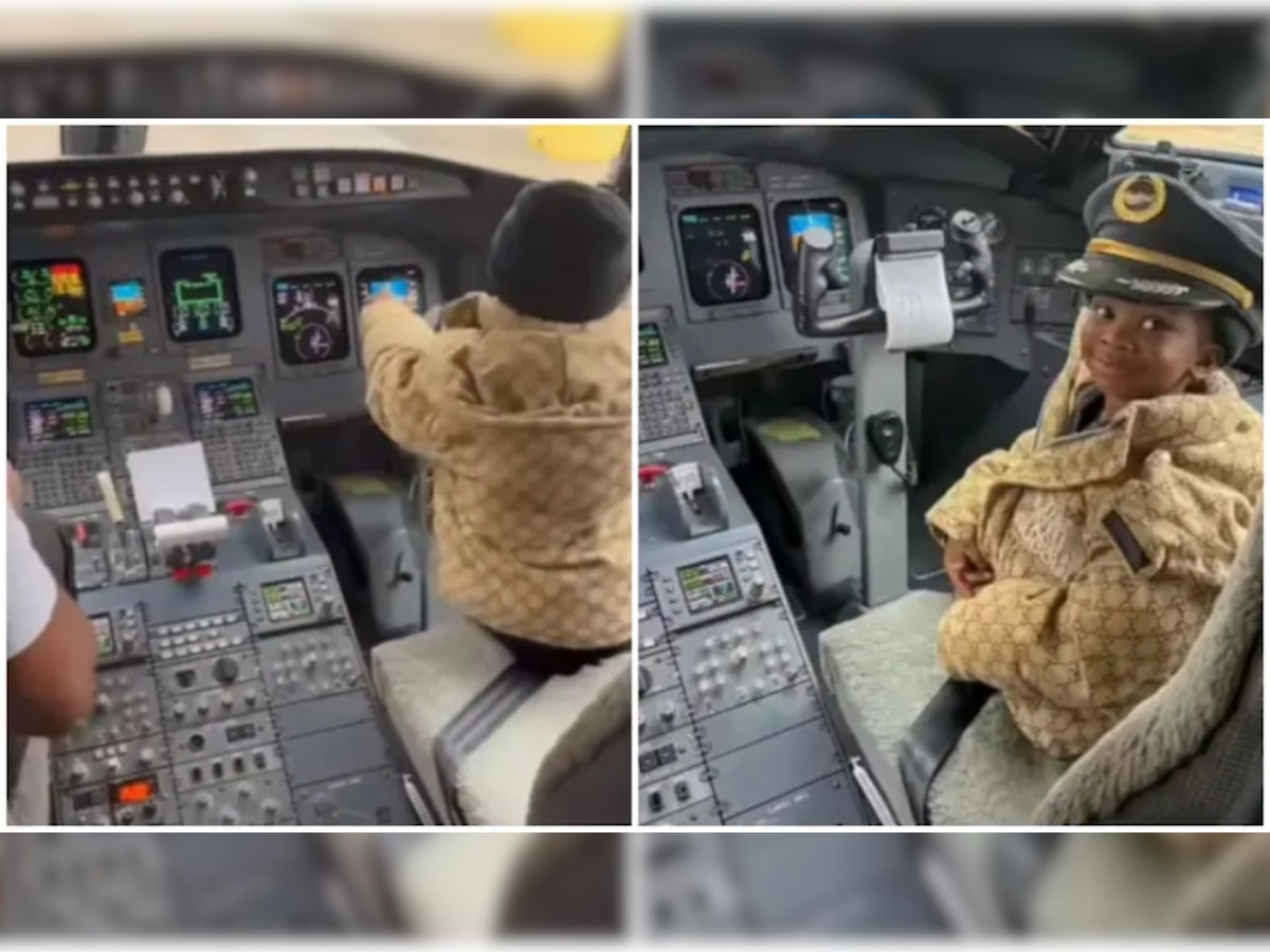 2-year-old boy's reaction on getting cockpit tour from pilot is gold - WATCH viral video