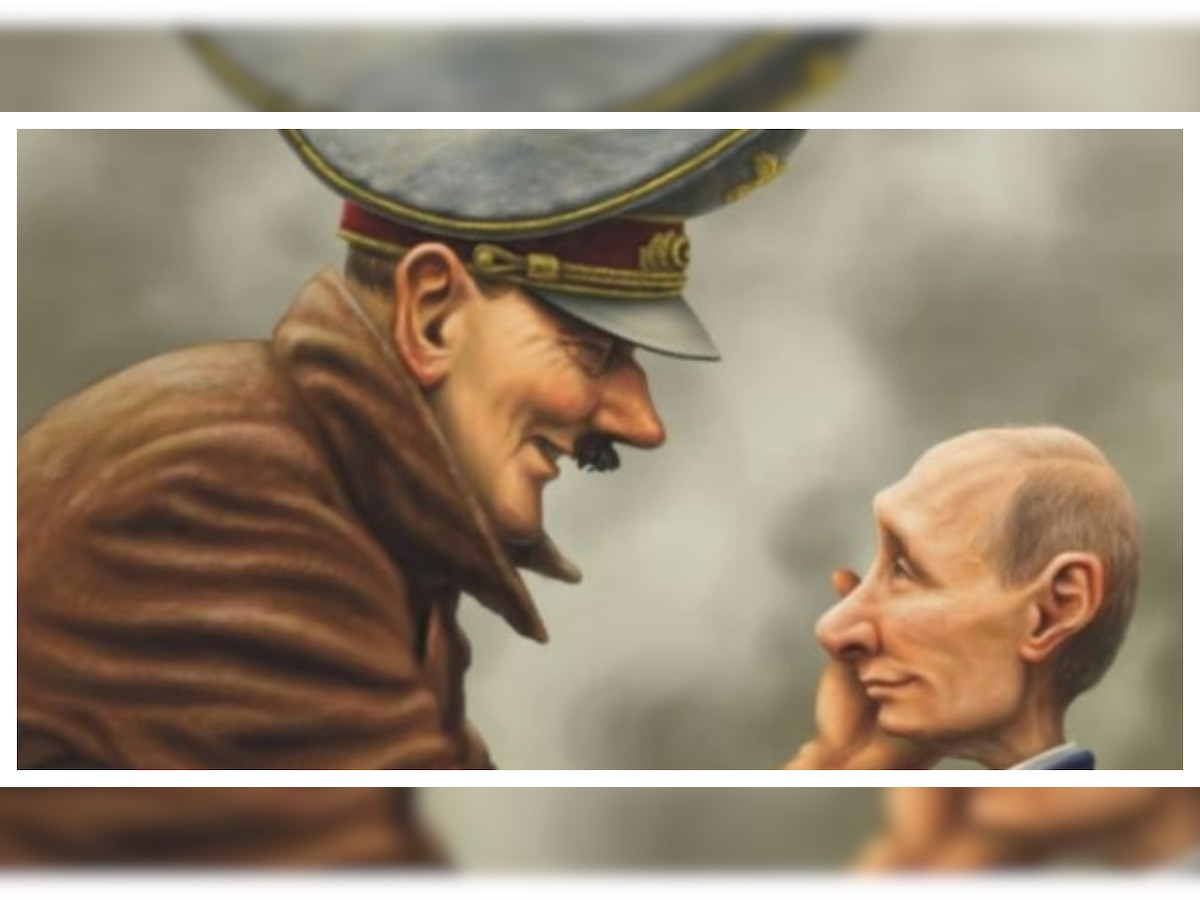 Amid Russian attack, Ukraine tweets cartoon of ‘proud Hitler’ with Vladimir Putin