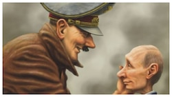 Amid Russian attack, Ukraine tweets cartoon of ‘proud Hitler’ with Vladimir Putin