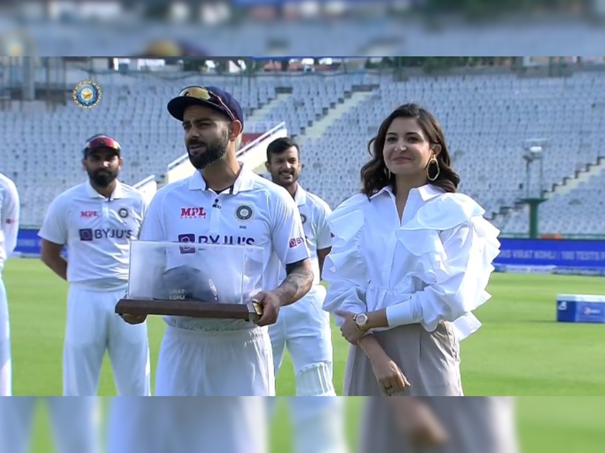 'Why is she on field?’ Anushka Sharma trolled for joining Virat Kohli during cricketer's 100th Test felicitation