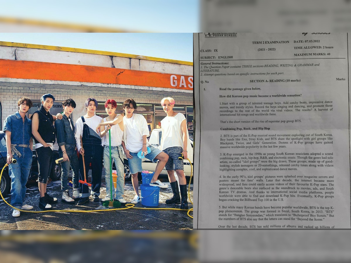 CBSE class 9 exam paper poses questions on K-pop band BTS, ARMY reacts