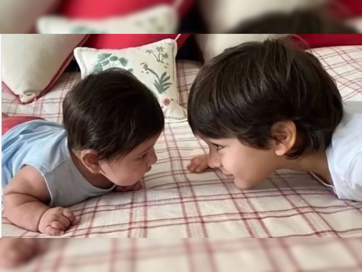 Taimur Ali Khan looks adorable with baby brother Jeh in new viral photo