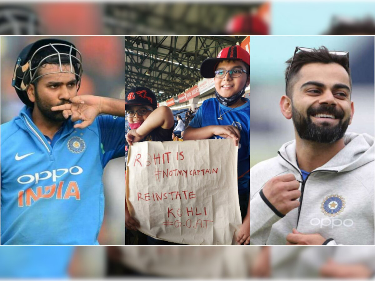 'Rohit is not my captain': Young fan demands Virat Kohli to become Test skipper again, pic goes viral - SEE