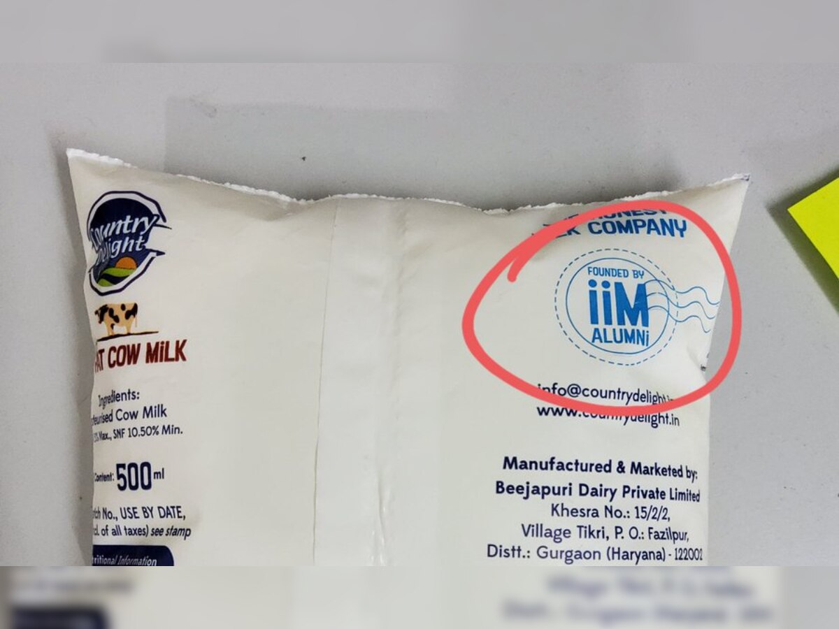 ‘Milking your college degree’: Milk packet with ‘IIM Alumni’ tag goes viral, sparks Twitter debate