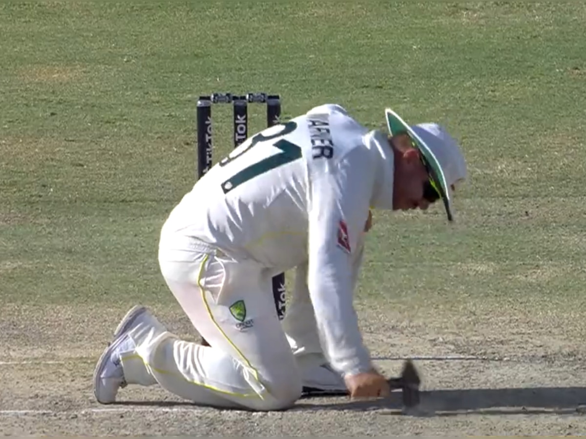 Watch: David Warner uses 'Thor Hammer' to fix Karachi pitch, gets trolled by wife Candice 