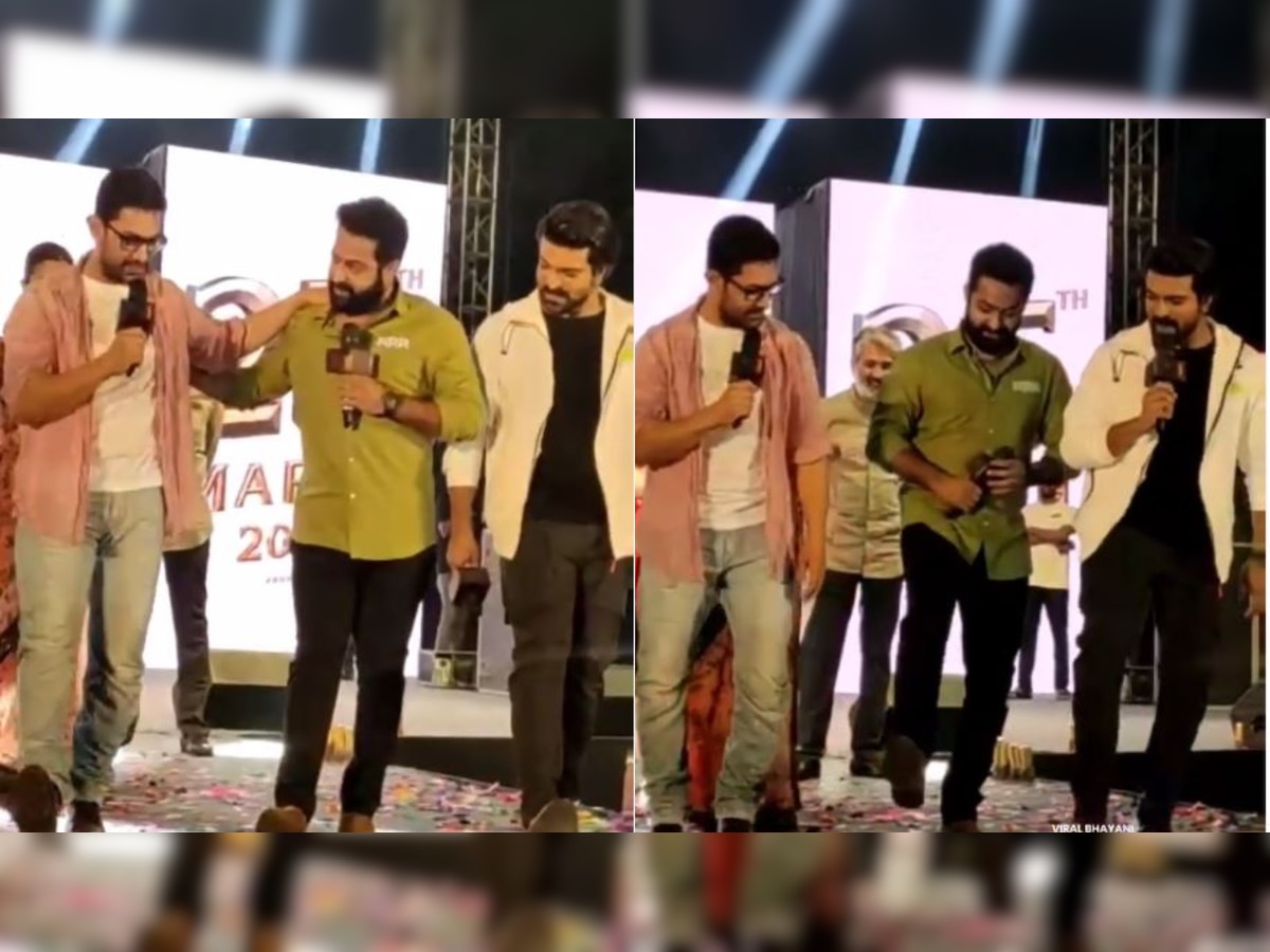 Viral! Aamir Khan, Jr NTR, Ram Charan groove to 'Naacho Naacho' from 'RRR'- WATCH