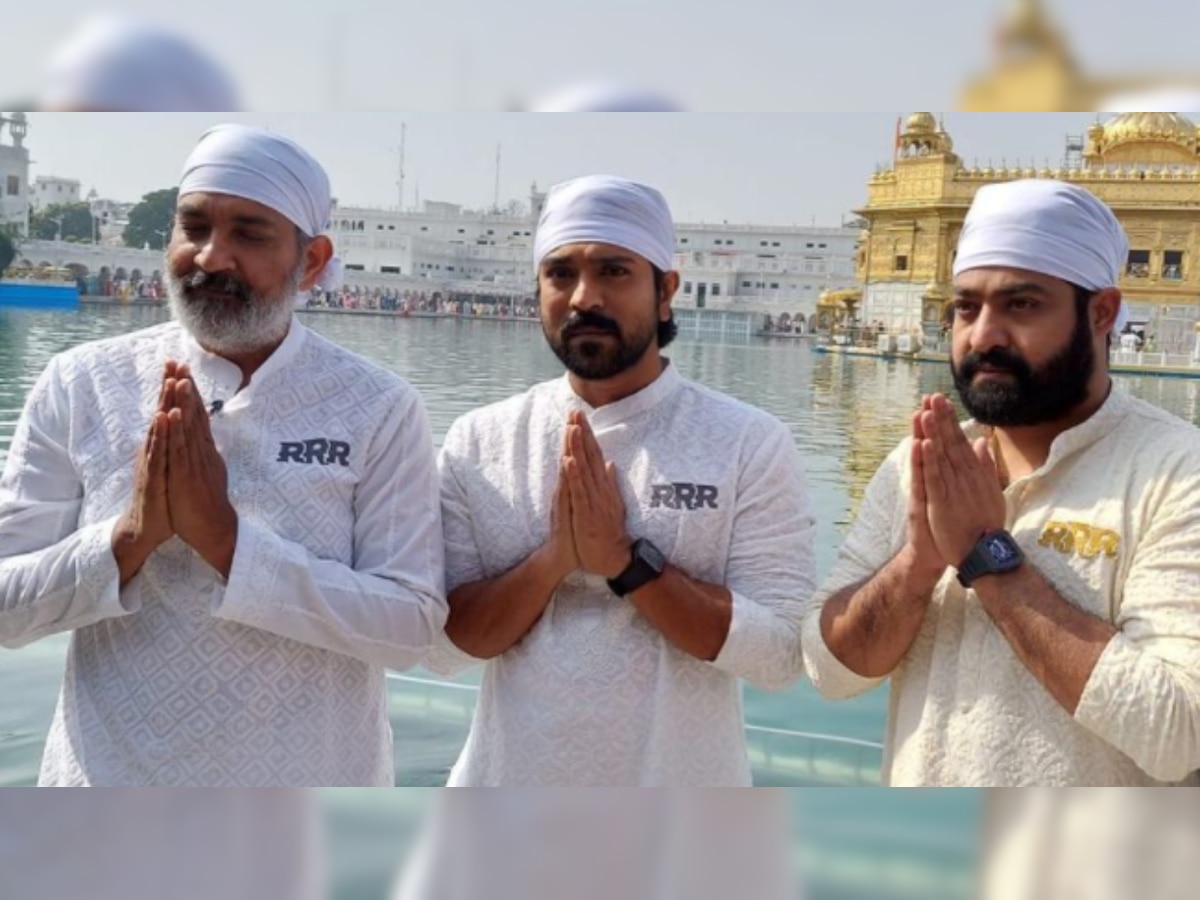 Ram Charan, Jr NTR, SS Rajamouli seek blessings for 'RRR' at Golden Temple, see viral photo