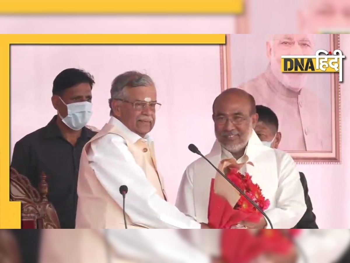 Manipur में बड़ी जीत के बाद N. Biren Singh ने दूसरी बार ली CM पद की शपथ 