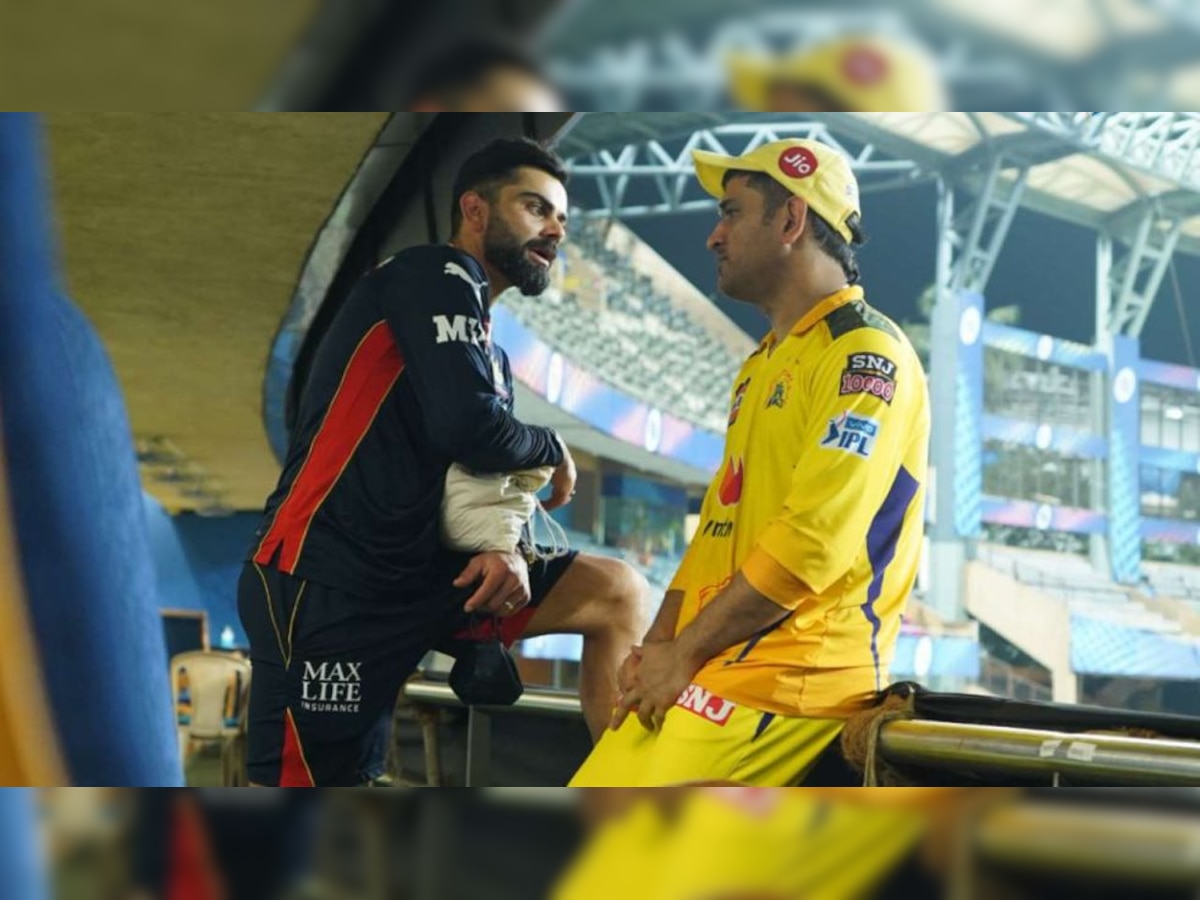 'Legends' Virat Kohli, MS Dhoni meet each other ahead of the IPL 2022 inaugural fixture, see viral pic