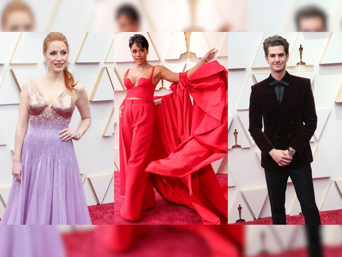 Oscars 2022 red carpet: Jessica Chastain, Ariana DeBose, Andrew Garfield raise the glam quotient