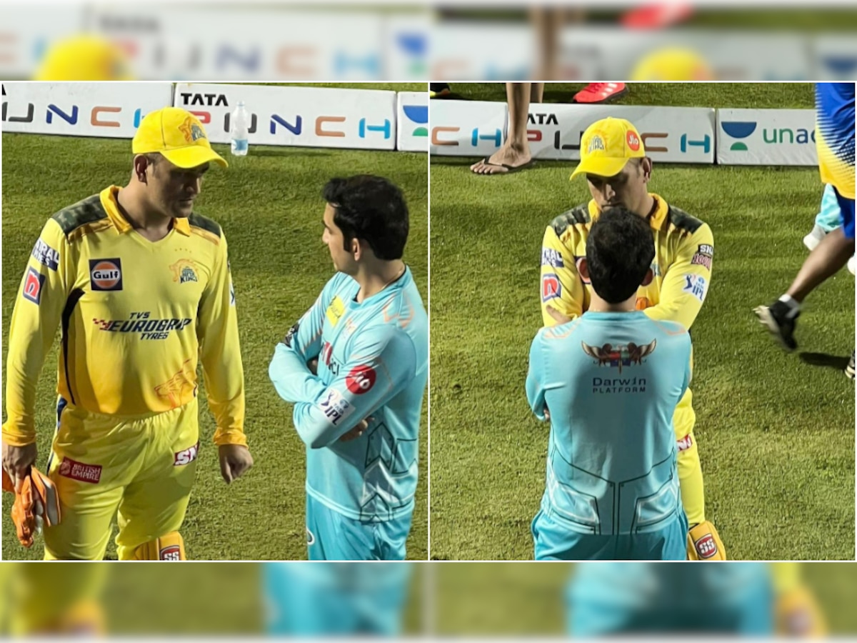 Viral! MS Dhoni, Gautam Gambhir greet each other after LSG vs CSK match, fans react with memes - WATCH video