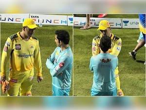 Viral! MS Dhoni, Gautam Gambhir greet each other after LSG vs CSK match, fans react with memes - WATCH video