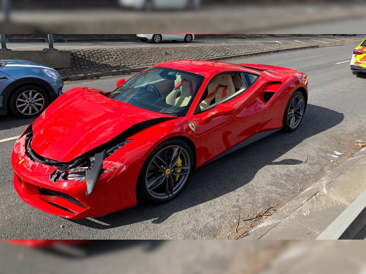 VIRAL: Ferrari worth Rs 2,49,16,055 crashes on the first day of purchase - See Pics 