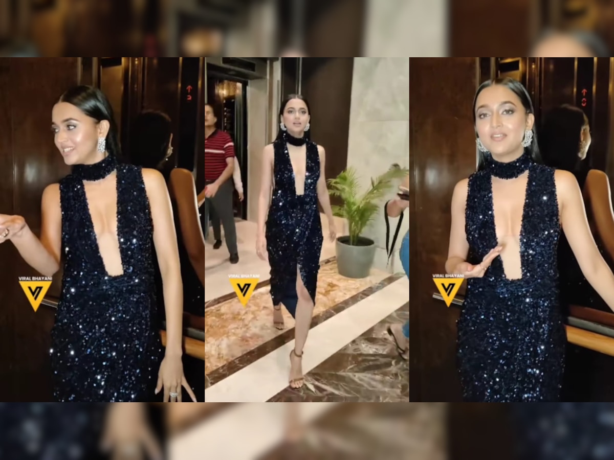 Tejasswi Prakash sets internet ablaze in sequinned dress featuring deep neckline 