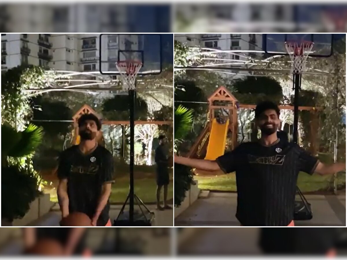 WATCH: CSK skipper Ravindra Jadeja plays basketball, hits a no-look shot
